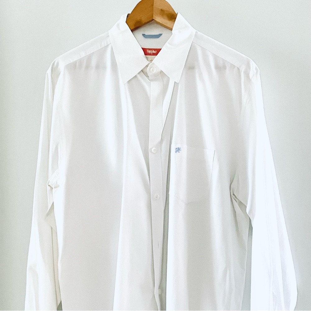 Mossimo Vintage Men's White Long Sleeve Shirt Size Large